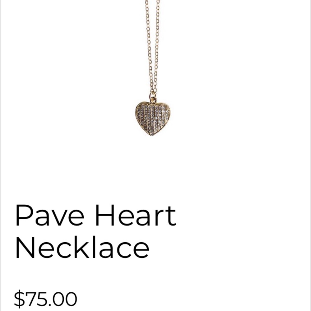 🔴5 for $25🔴 NWT Gemelli Pave gold heart necklace